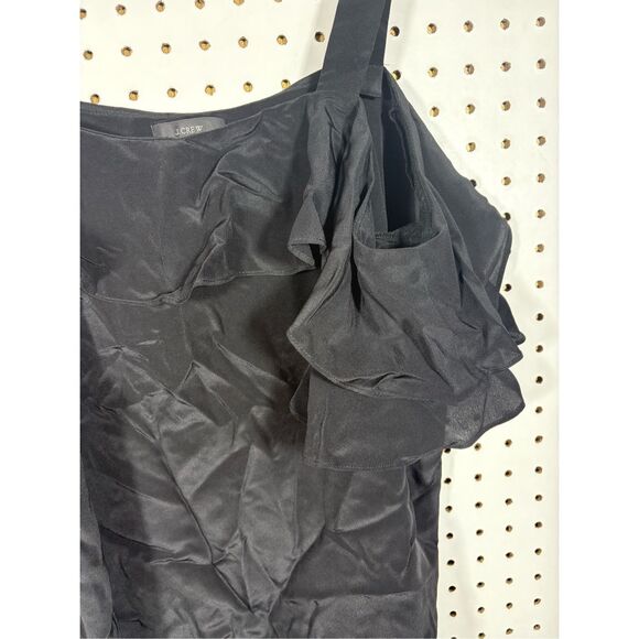 J.Crew silk Ruffled cold shoulder blouse size 4 - Picture 4 of 7